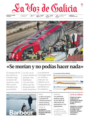 Cover of La Voz de Galicia (Viveiro)