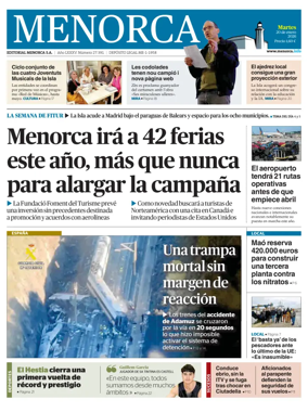 Cover of Menorca Diario Insular