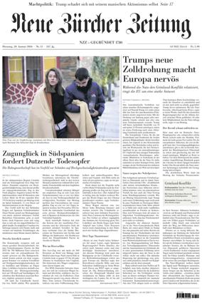 Cover of Neue Zurcher Zeitung