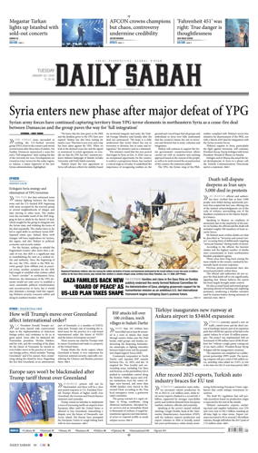 Cover of Daily Sabah (Turkey)