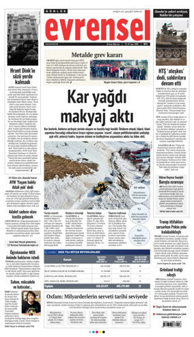 Cover of Evrensel Gazetesi