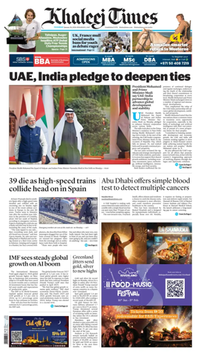 Cover of Khaleej Times