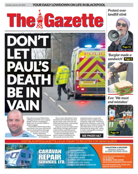 Cover of Blackpool Gazette