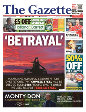 Cover of Teesside Evening Gazette