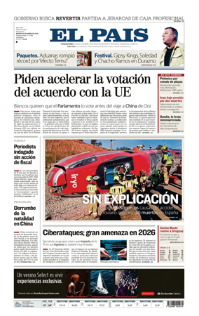 Cover of El Pais (Uruguay)