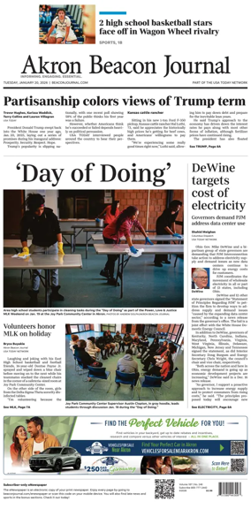 Cover of Akron Beacon Journal