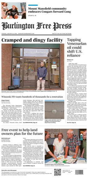 Cover of Burlington Free Press