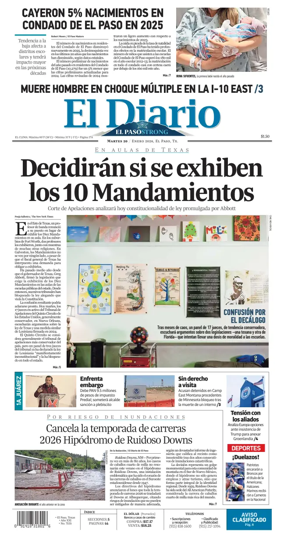 Cover of El Diario de El Paso