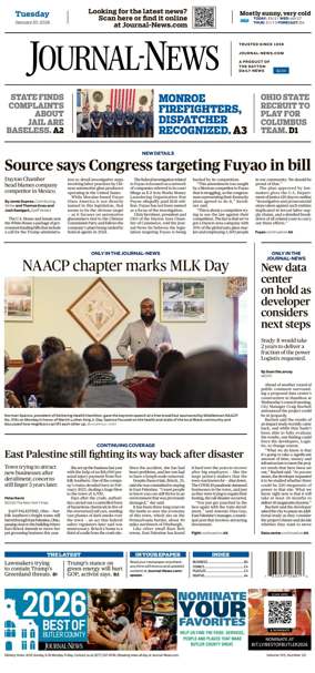 Cover of Hamilton Journal News