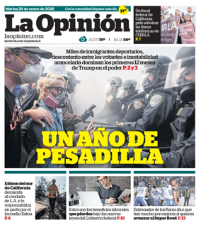 Cover of La Opinion