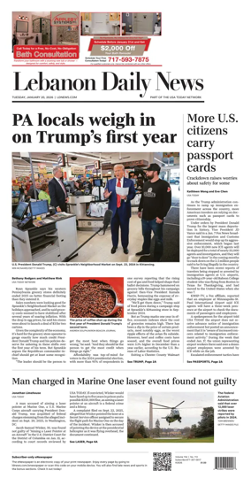 Cover of Lebanon Daily News