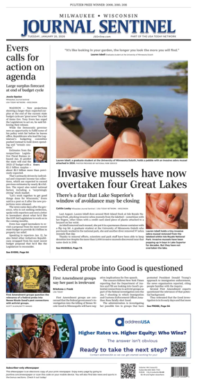 Cover of Milwaukee Journal Sentinel