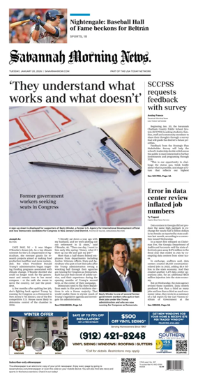 Cover of Savannah Morning News