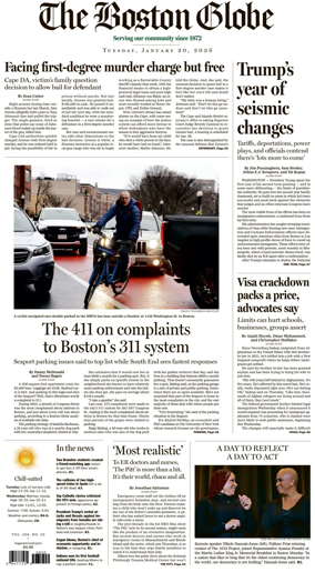 Cover of The Boston Globe