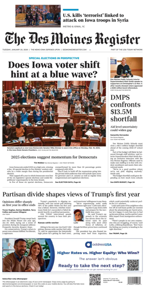 Cover of The Des Moines Register