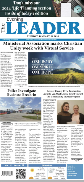 Cover of The Evening Leader