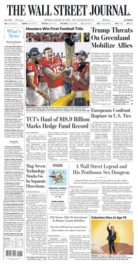 Cover of The Wall Street Journal
