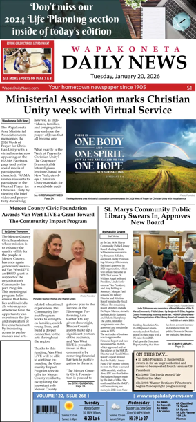 Cover of Wapakoneta Daily News
