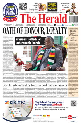Cover of The Herald (Zimbabwe)