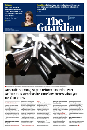 Cover of The Guardian Australia
