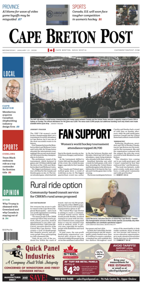 Cover of Cape Breton Post