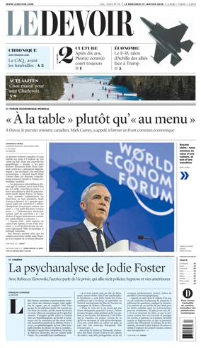 Cover of Le Devoir