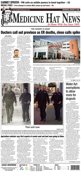 Cover of Medicine Hat News
