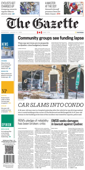 Cover of Montreal Gazette