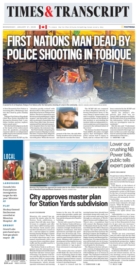 Cover of Times & Transcript