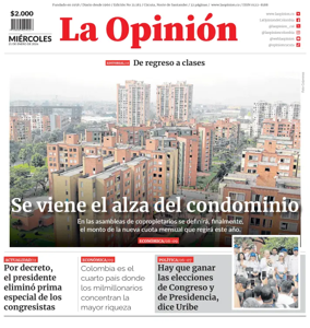 Cover of La Opinion