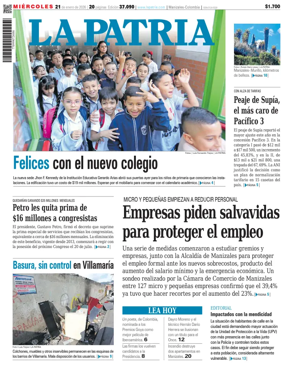 Cover of La Patria (Colombia)