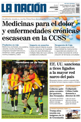 Cover of La Nacion (Costa Rica)