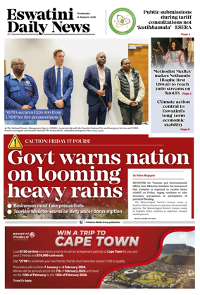 Cover of Eswatini Daily News