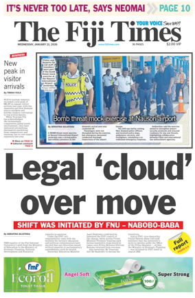 Cover of The Fiji Times