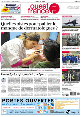 Cover of Ouest France (Cholet)