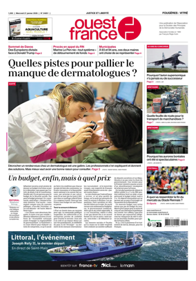 Cover of Ouest-France (Fougeres Vitre)