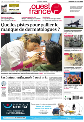 Cover of Ouest France (Les Sables-d'Olonne)