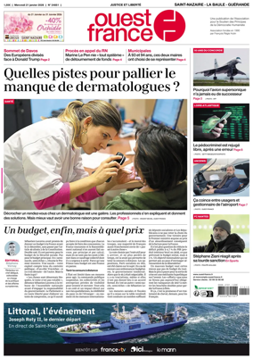 Cover of Ouest France (Saint-Nazaire La Baule Guerande)