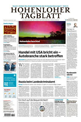Cover of Hohenloher Tagblatt