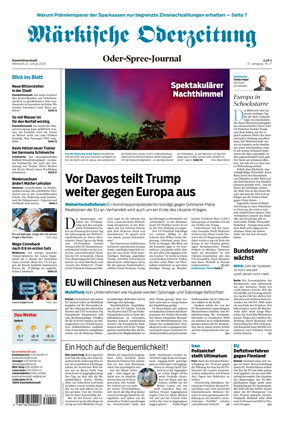 Cover of Markische Oderzeitung Eisenhuttenstadt