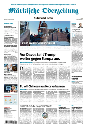 Cover of Markische Oderzeitung Oderland-Echo