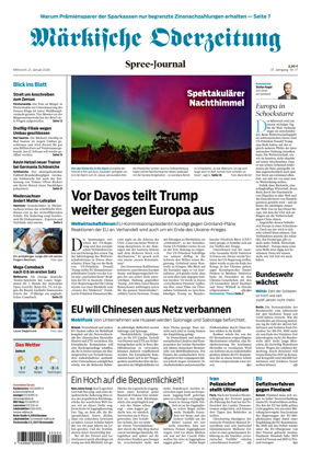 Cover of Markische Oderzeitung Spree-Journal
