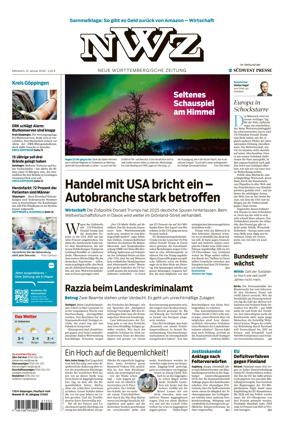 Cover of NWZ – Neue Wurttembergische Zeitung