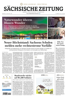 Cover of Sachsische Zeitung (Dresden)