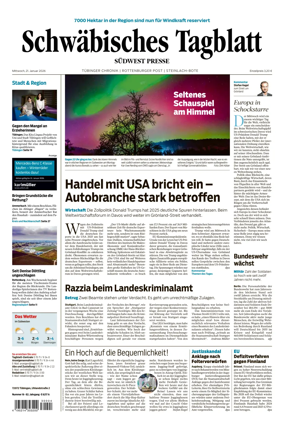 Cover of Schwabisches Tagblatt - Tubinger Chronik