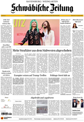 Cover of Schwabische Zeitung (Ravensburg / Weingarten)