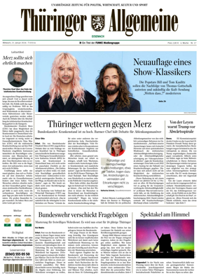 Cover of Thuringer Allgemeine (Eisenach)