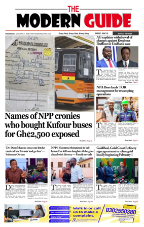 Cover of The Modern Guide Newspaper (Ghana)