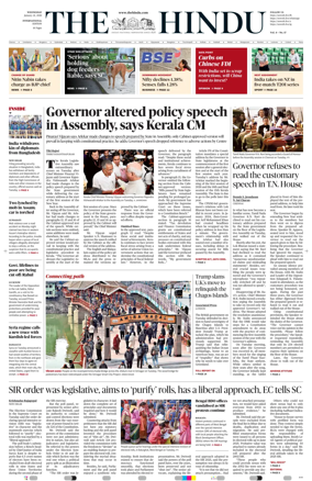 Cover of The Hindu - International