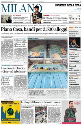 Cover of Corriere della Sera (Milano)